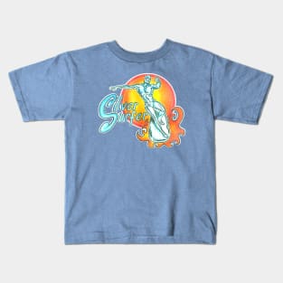 Silver Surfer 70s Iron On Kids T-Shirt